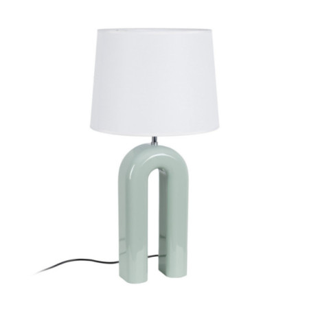 Lámpara de mesa decorativa en DM lacado Verde 37,5 x 70 x 37,5 cm