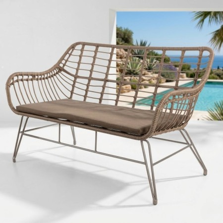 Sofá de Jardín 2 Plazas - Ariki - Grafito 121 x 76 x 62 cm