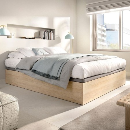 Cama canapé abatible Nest - Natural - 135 x 32 x 190 cm
