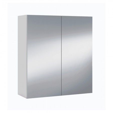 Camerino con espejo para baño 2 puertas 60 x 65 x 21 cm