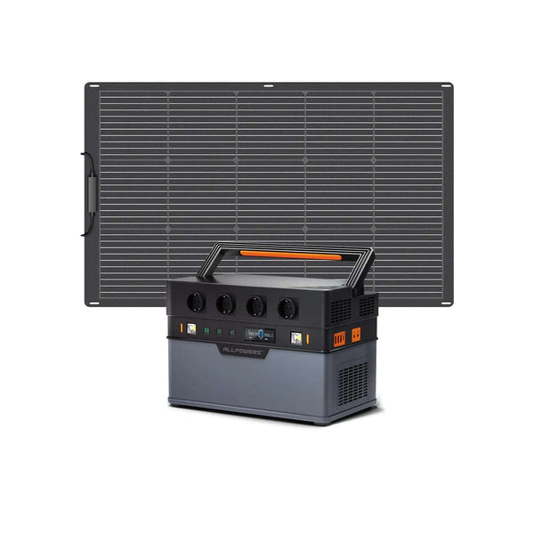 ALLPOWERS Generador Solar 1500W( S1500 + SF100 Panel Solar Flexible 100W)