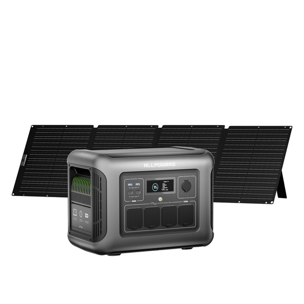 ALLPOWERS Generador Solar 1600W (R1500 LITE + SE200 Panel Solar 200W)
