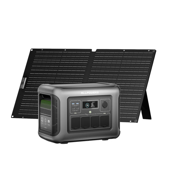 ALLPOWERS Generador Solar 1600W (R1500 LITE + SE100 Panel Solar 100W)