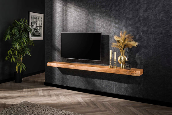 Estantería de pared KAWOLA SESA 200 cm acacia maciza natural