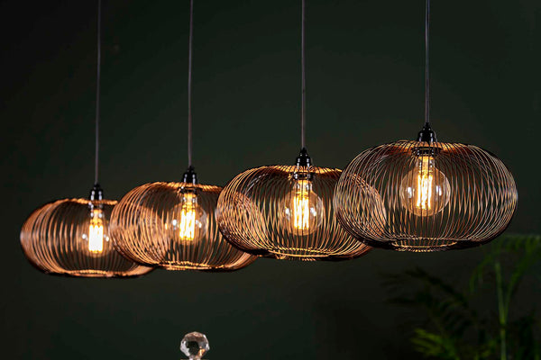 KAWOLA lámpara colgante CATAVI lámpara colgante 4 puntos de luz metal negro