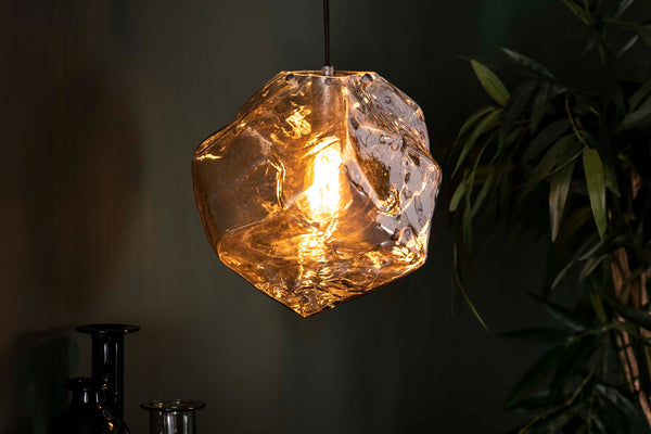 Lámpara colgante KAWOLA EDESSA, cristal, 1 llama, plata