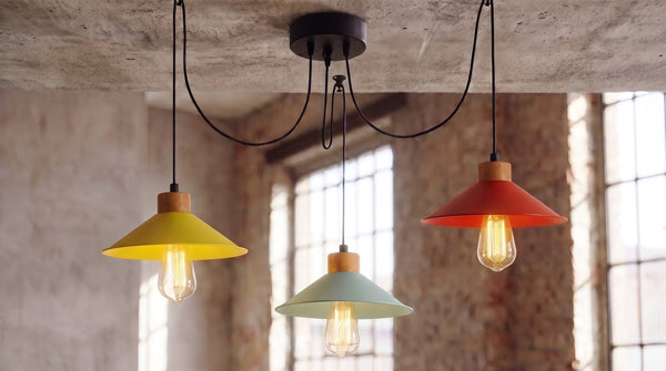 Lámpara colgante KAWOLA URAL de 3 puntos de luz, de metal multicolor