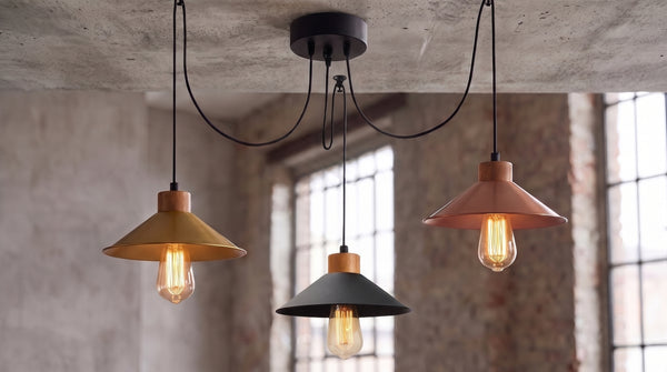 Lámpara colgante KAWOLA URAL de 3 puntos de luz, de metal multicolor